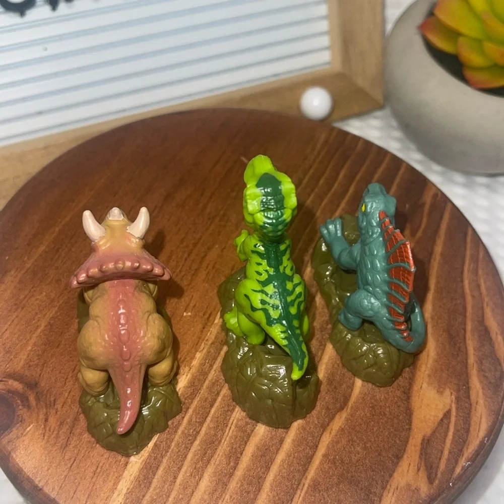 Lot Of 3 Jurassic World Mattel Micro Collection Figures or Cake Topper’s